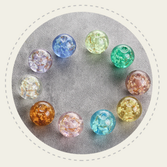 #2_1【LIMITED】Glow Glaze beads (8mm handmade)  $0.5 per bead