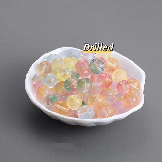 #2_3【LIMITED】Gold Sprinkled Glaze Beads(12mm)  $0.25 per bead